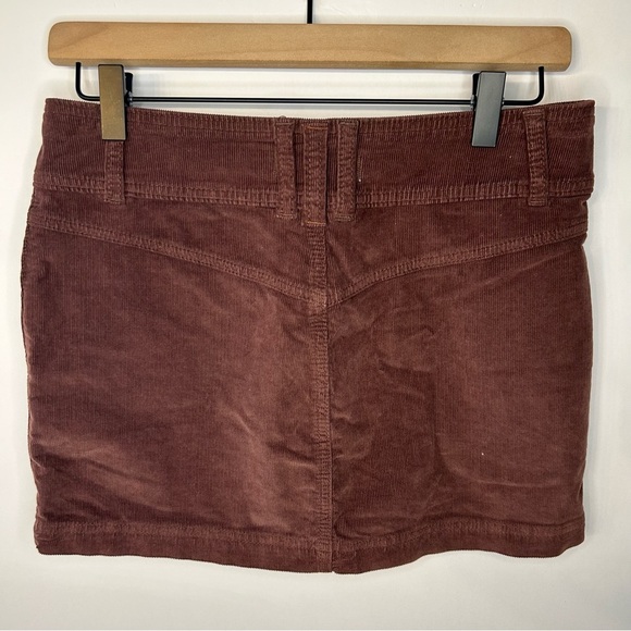 Free People Joanie Cord Skirt in Brown, Size 25, We The Free Mini Corduroy - Picture 6 of 8